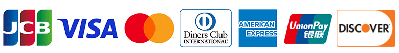 クレジットカード会社JCB、VISA、マスターカード、DinersClub、Americanexpress、unionpay、DISCOVER